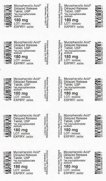180 mg Mycophenolic Acid DR Tablet Blister