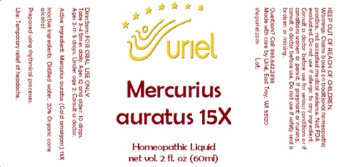 Mercurius auratus 15X Liquid