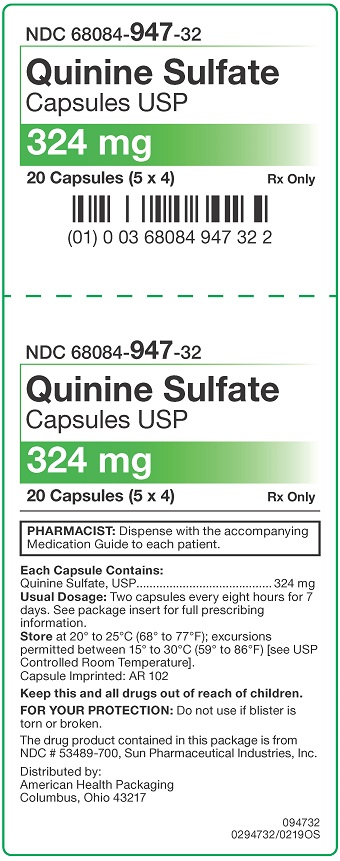 324 mg Quinine Sulfate Capsules Carton