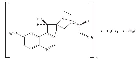 Quinine sulfate structural formula