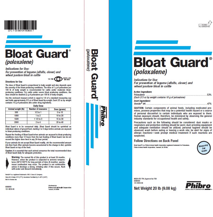 Bloat Guard Top Feed Product Label