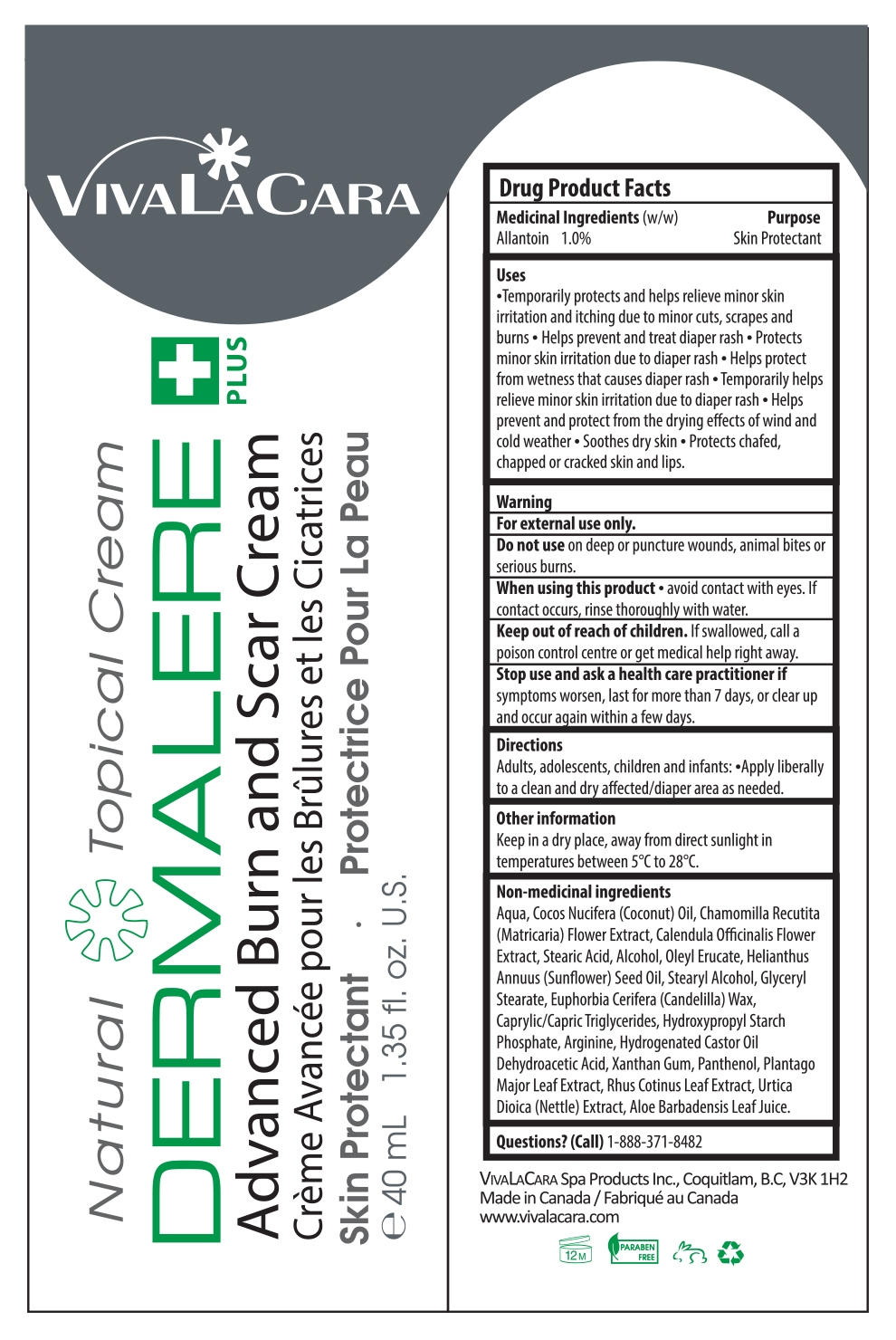 Dermalere Plus 40 mL Tube Template