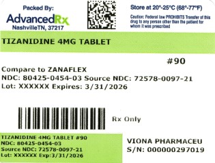 Tizanidine 4mg #90