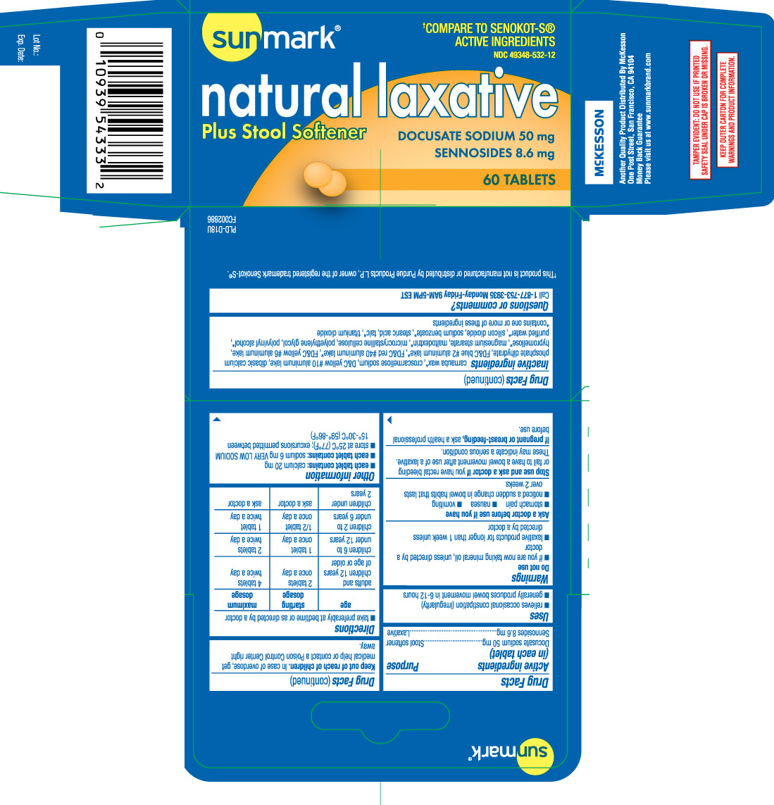 Natural laxative plus stool softener