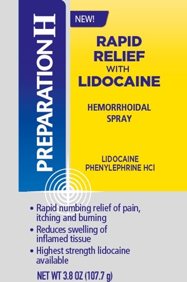 PrepH Relief Spray with Lidocaine 3.8 oz(107.7 g)