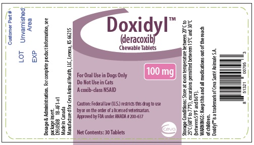 100 mg 30 count bottle label