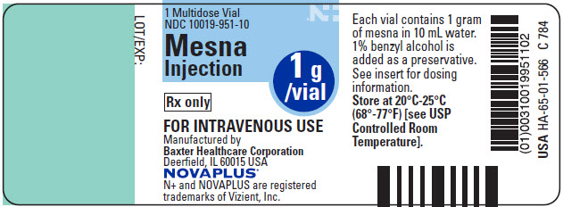 Representative Mesna NovaPlus container label NDC: <a href=/NDC/10019-951-10>10019-951-10</a>