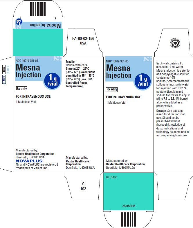 Representative Mesna NovaPlus carton label NDC: <a href=/NDC/10019-951-05>10019-951-05</a>