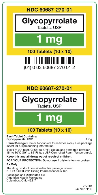 1 mg Glycopyrrolate Tablets Carton