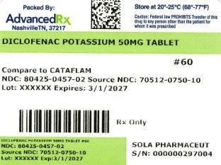 Diclofenac Potassium 50mg Tablet #60