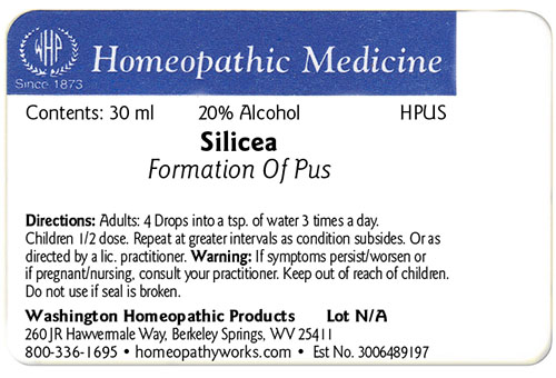 Silicea label example