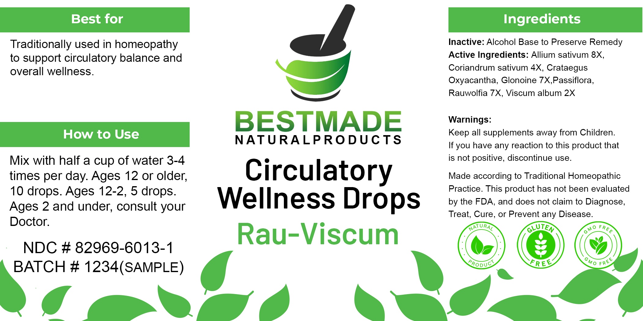 CIRCULATORY WELLNESS DROPS LABEL