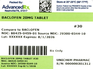 Baclofen 20mg Tablet #30