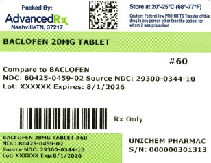 Baclofen 20mg Tablet #60