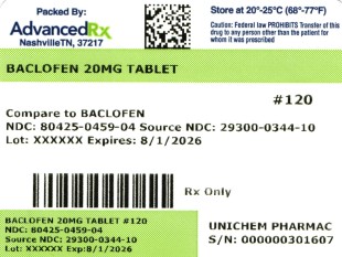 Baclofen 20mg Tablet #120