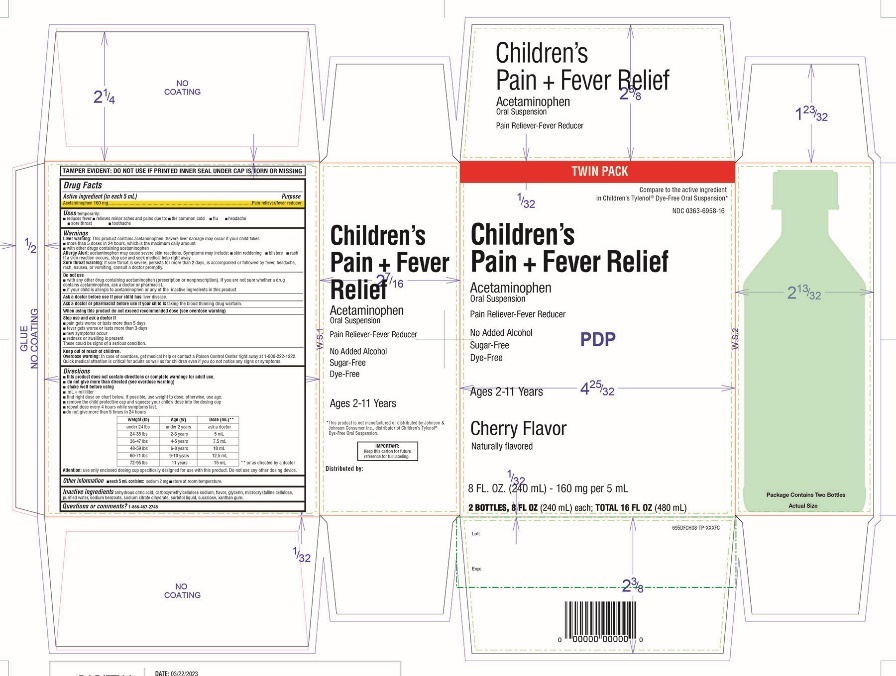 WAG Children's Pain+ Fever Relief Acetaminophen Oral Suspension TWIN PACK