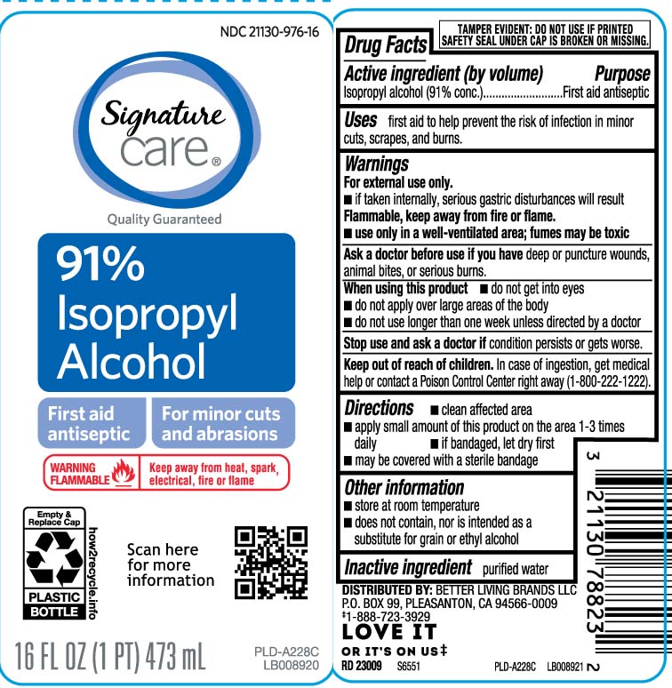 Signature Care Alcohol Isopropyl 91% First Aid Antiseptic - 16 Fl. Oz. -  Safeway