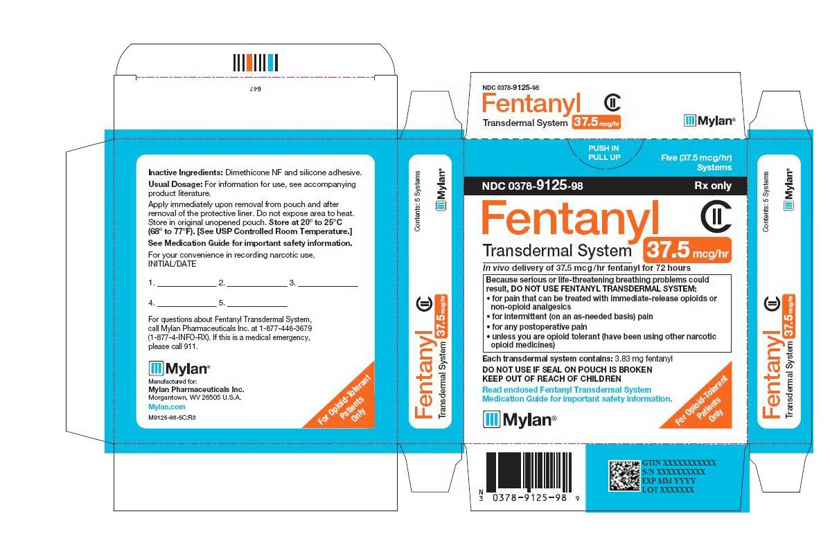 Fentanyl Transdermal System 37.5 mcg/hr Carton Label