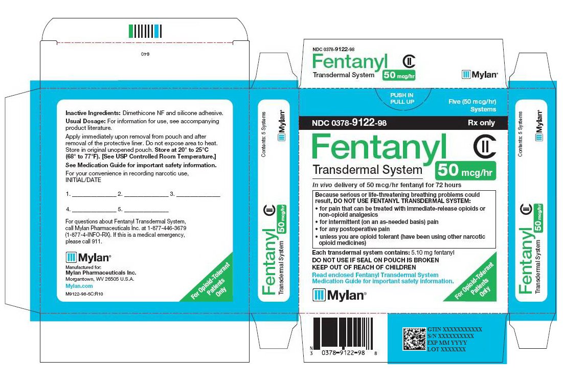 Fentanyl Transdermal System 50 mcg/hr Carton Label