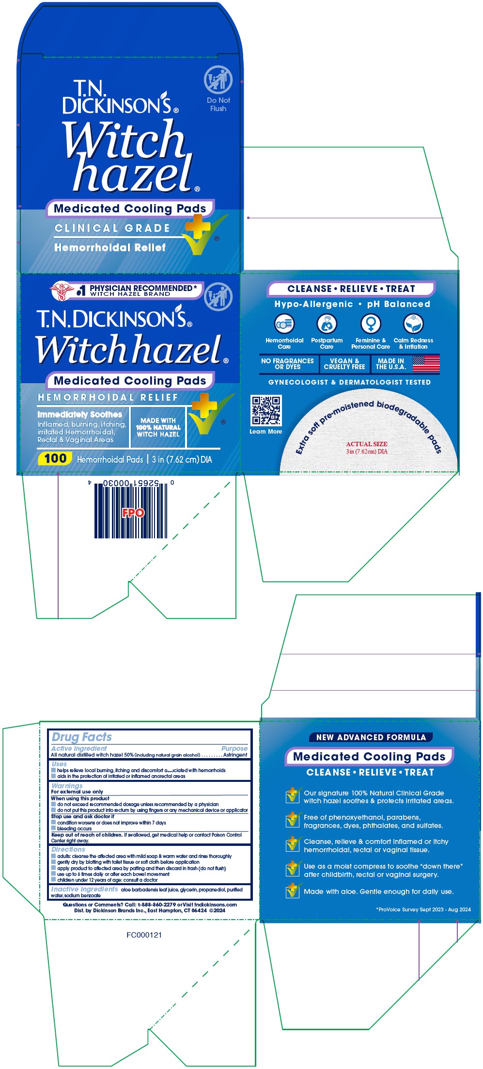 PRINCIPAL DISPLAY PANEL - 100 Pad Jar Carton