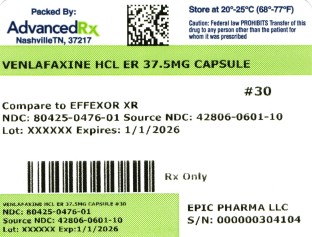 Venlafaxine HCL ER 37.5mg #30