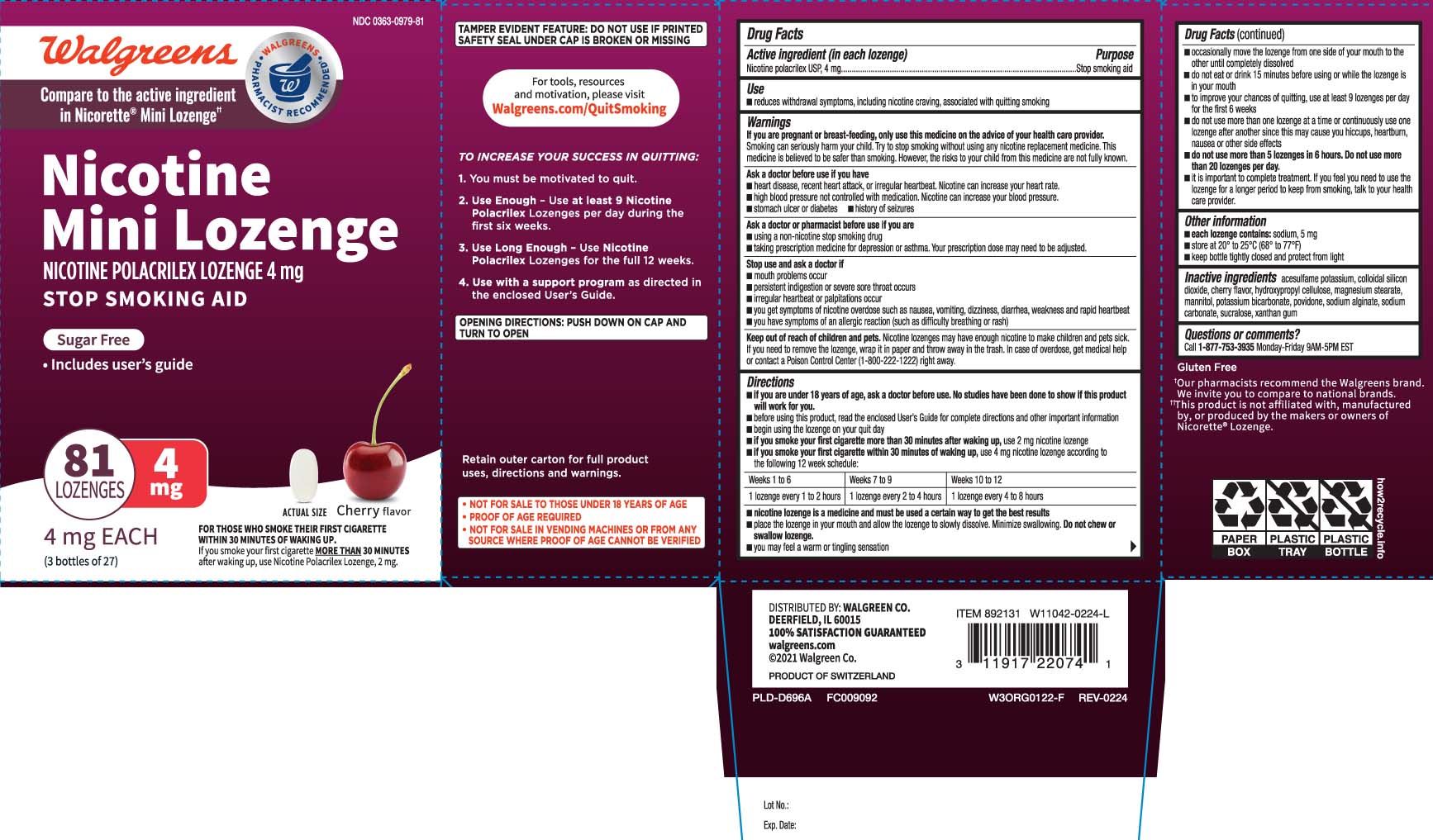 Nicotine Polacrilex USP, 4 mg