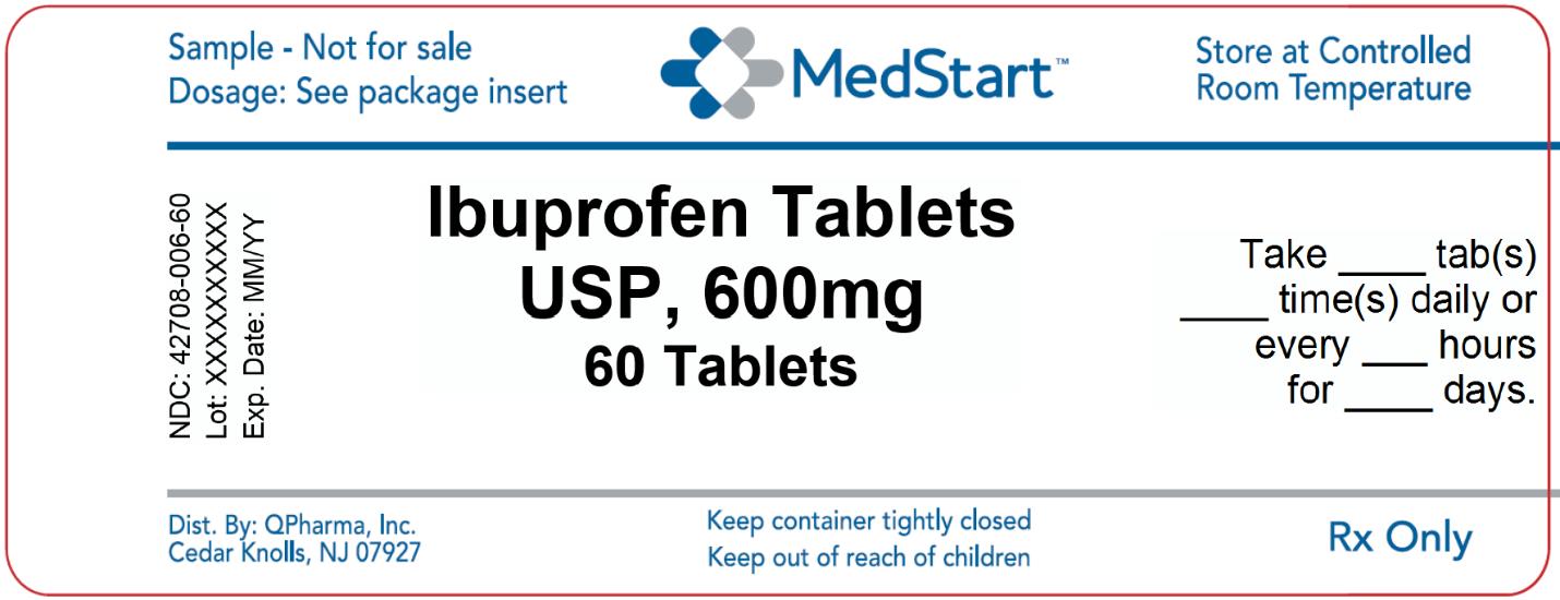 42708-006-60 Ibuprofen Tablets USP 600mg x 60 V2