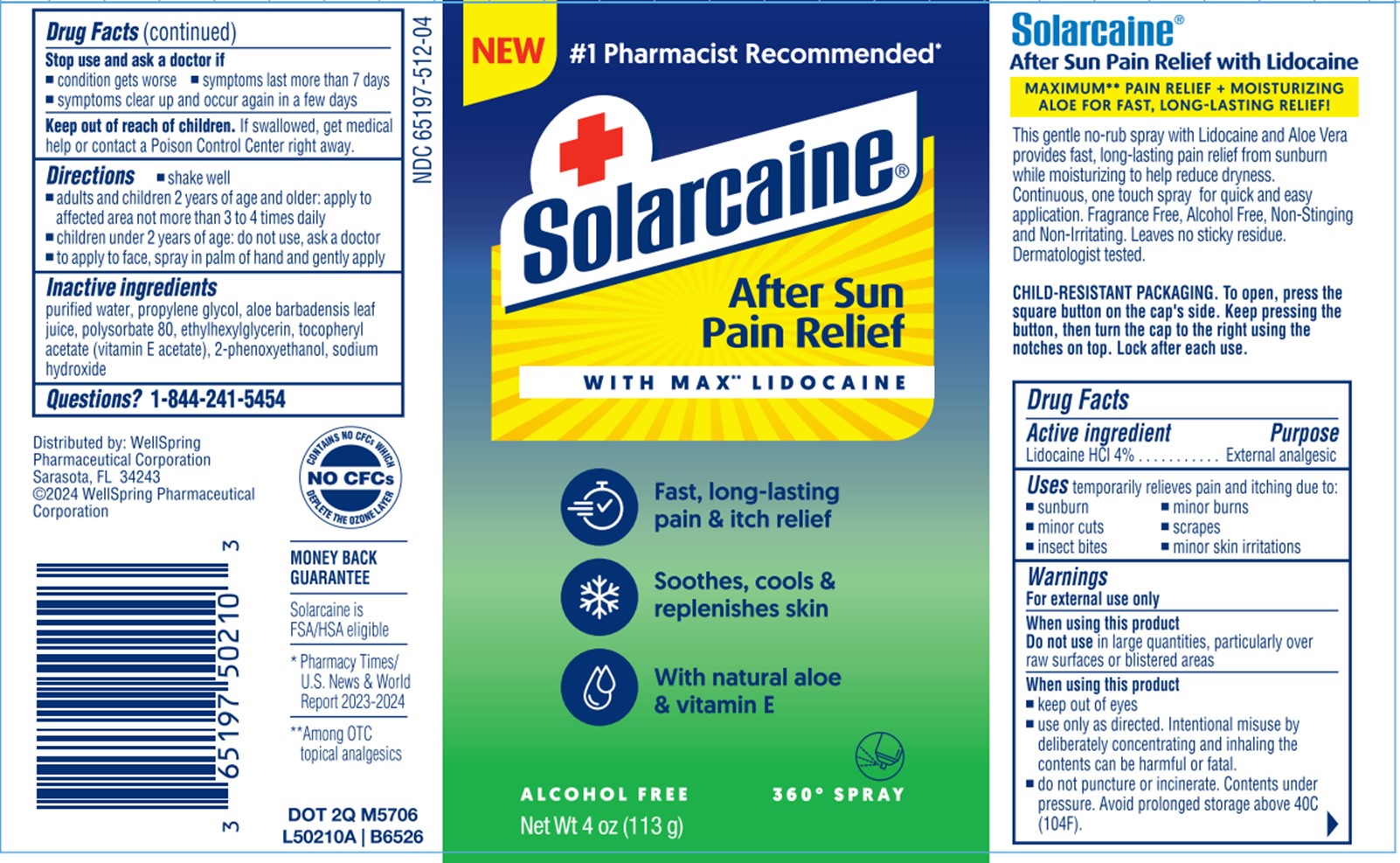 Solarcaine After sun pain relief carton