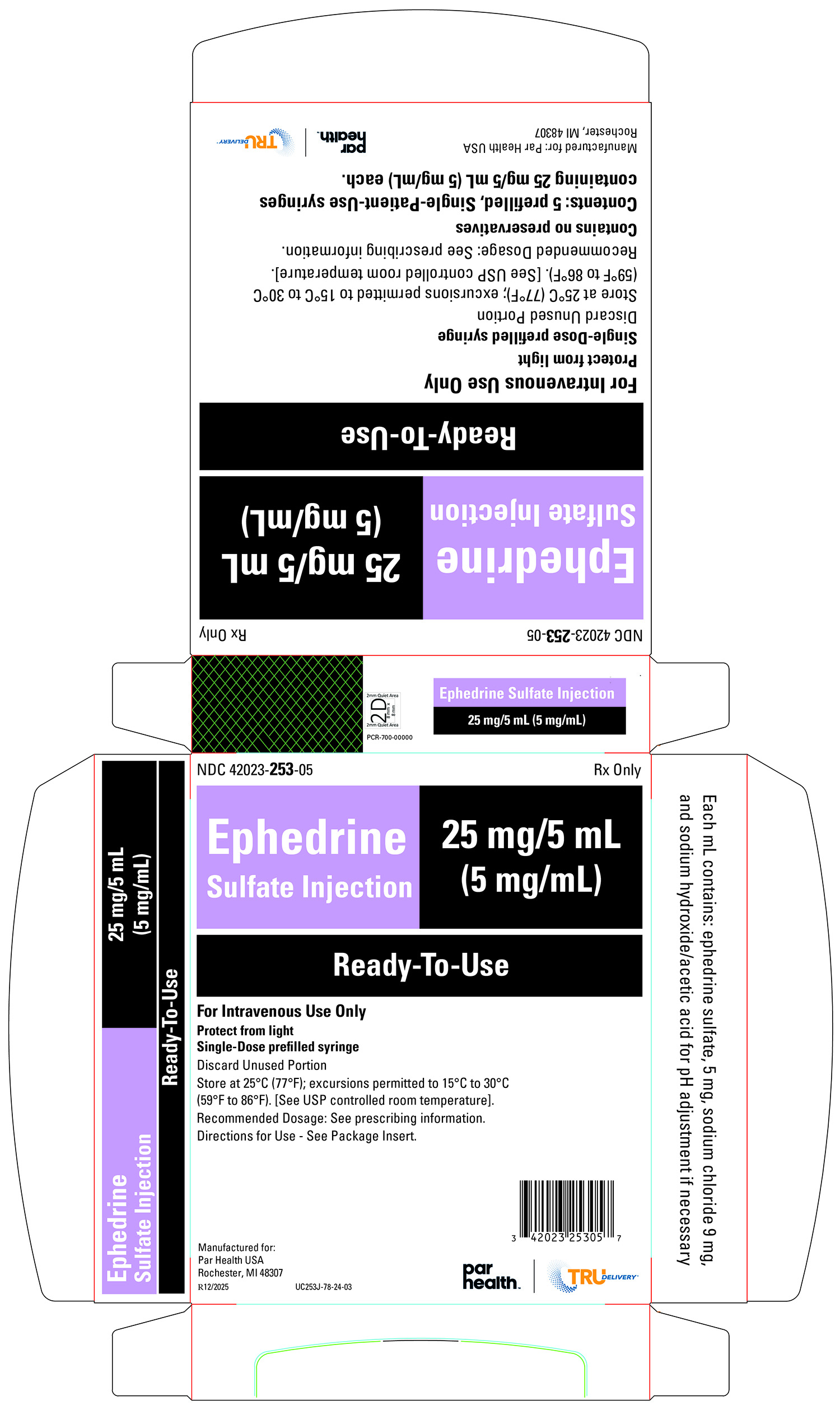 5 x 5 mL Pre-filled Syringe Carton