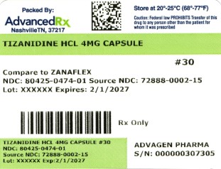 Tizanidine HCL 4mg #30