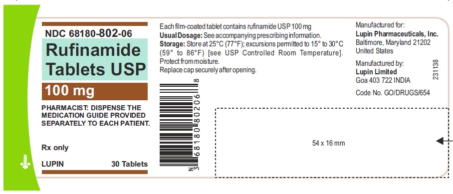 68180-802-06
Container label of 30 tablets