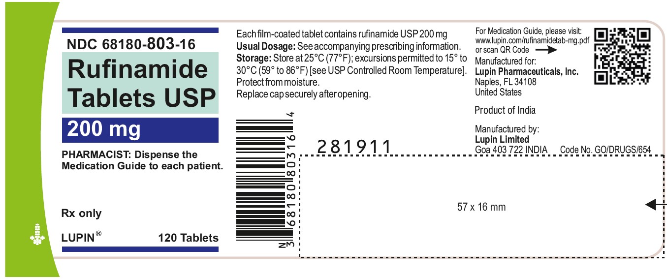 NDC: <a href=/NDC/68180-803-16>68180-803-16</a>
Container Label of 120 Tablets