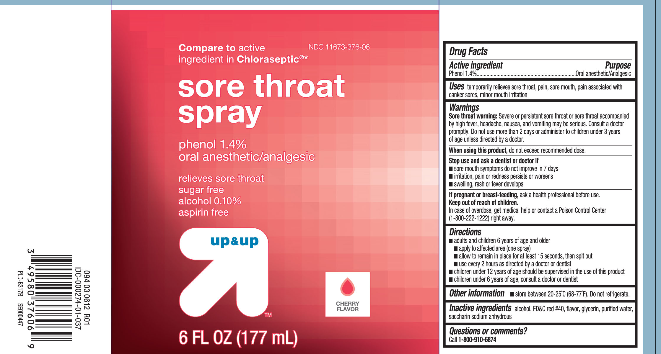 SORE THROAT CHERRY Phenol Spray