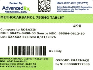 Methocarbamol 750mg #90