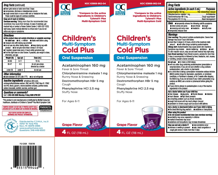 Acetaminophen 160 mg, Chlorpheniramine Maleate 1 mg, Dextromethorphan HBr 5mg, Phenylephrine HCI 2.5 mg