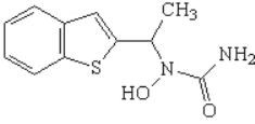 Chemical structure of zileuton