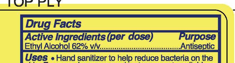 Active Ingredients (per dose) Ethyl Alcohol 62% v/v