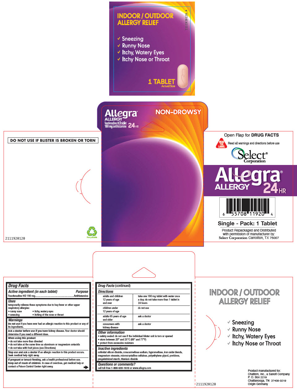 Allegra Allergy 1 tablet