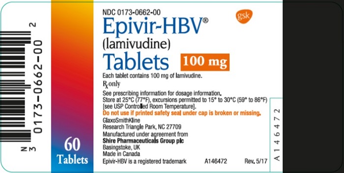 Epivir HBV 100mg Tablet label