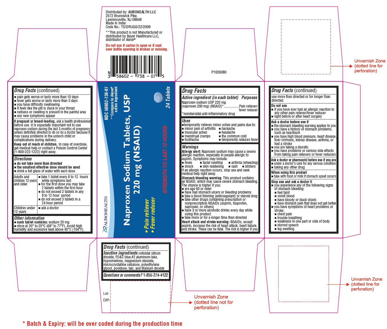 PACKAGE LABEL-PRINCIPAL DISPLAY PANEL - 220 mg (24 Tablets Carton Label)
