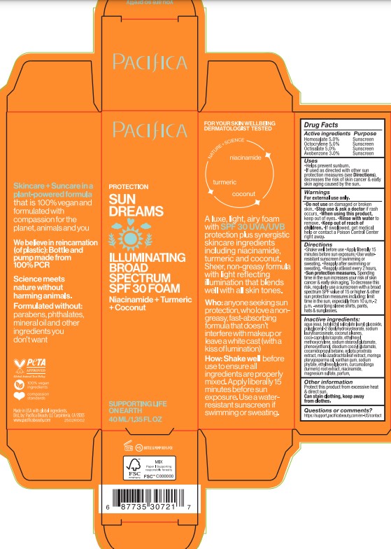 Pacifica Sun Dreams Illuminating SPF Foam Label