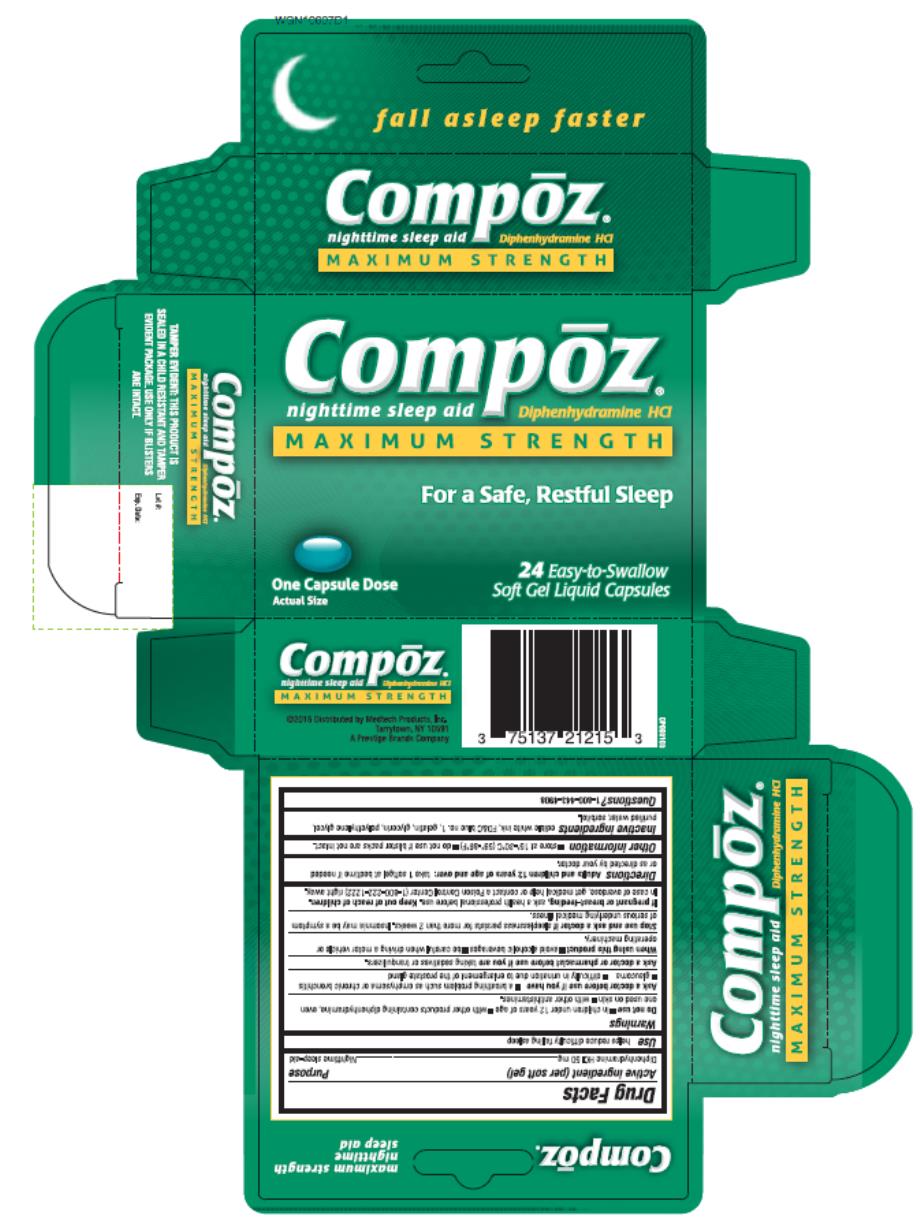 PRINCIPAL DISPLAY PANEL
Compoz
Diphenhydramine HCI
24 easy to swallow gel capsules
