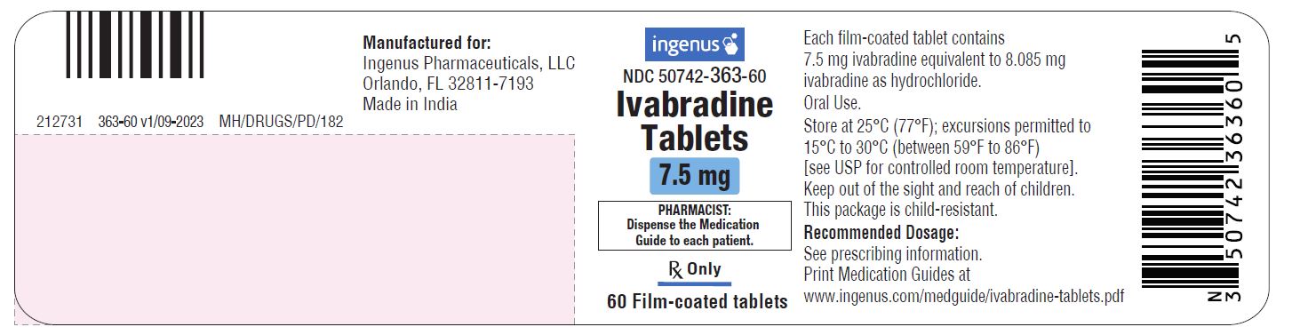 Ivabradine Tablets, 7.5 mg - Bottle Label-60 count