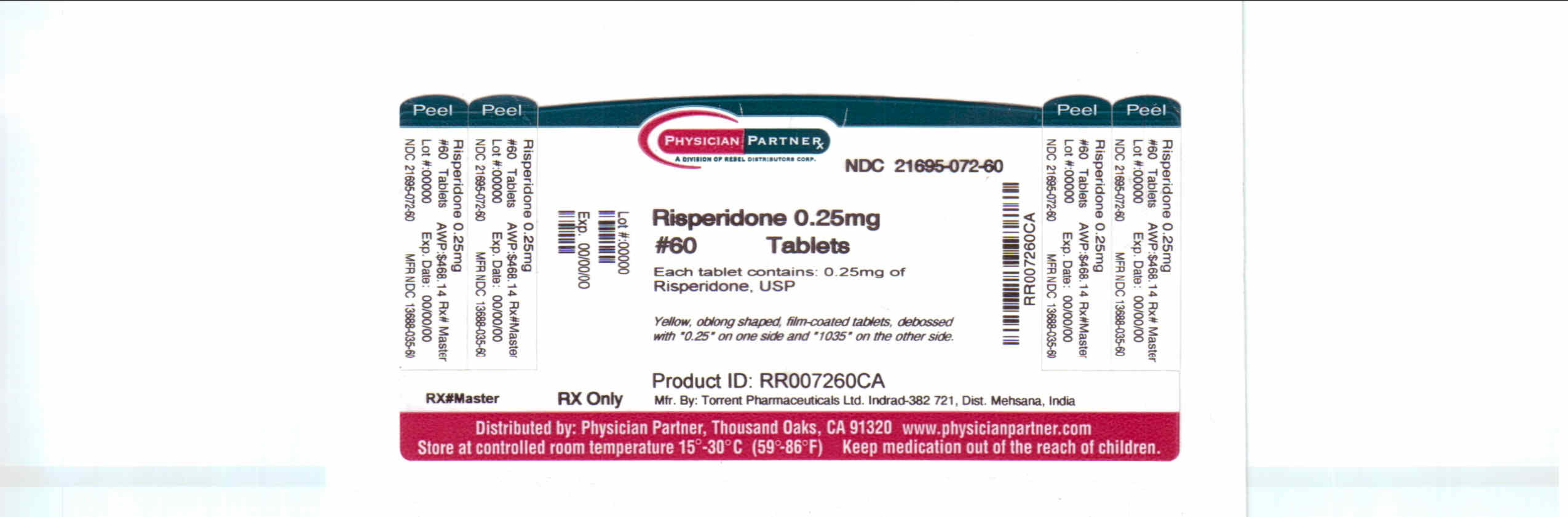 Risperidone 0.25mg