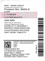 LITHIUM CARBONATE tablet, extended release