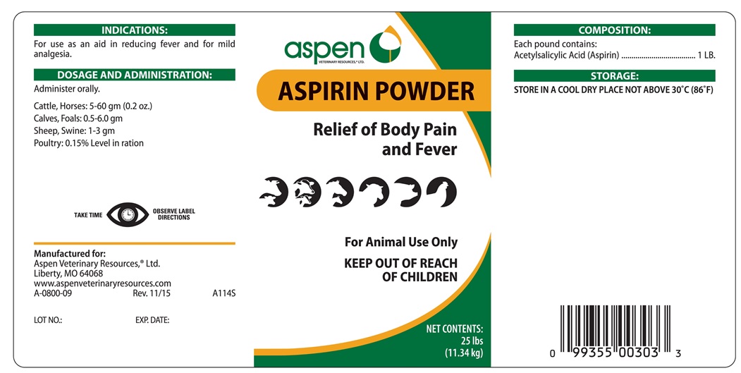 ASPIRIN by Aspen Veterinary Resources, Ltd ASPIRIN powder