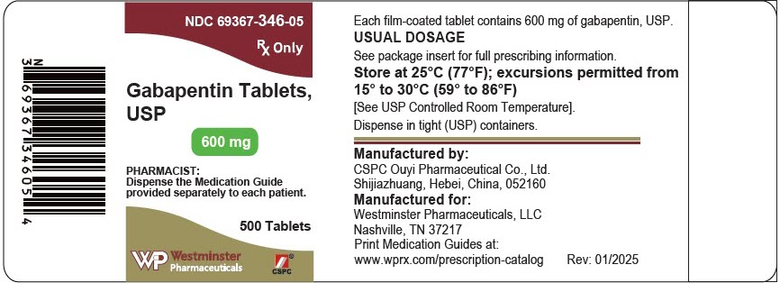 PRINCIPAL DISPLAY PANEL - 600 mg Tablet Bottle Label