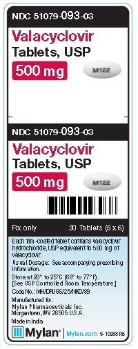 Valacyclovir 500 mg Tablets Unit Carton Label