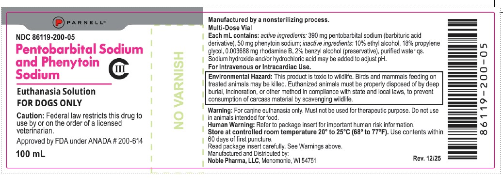 Image of 100mL vial label