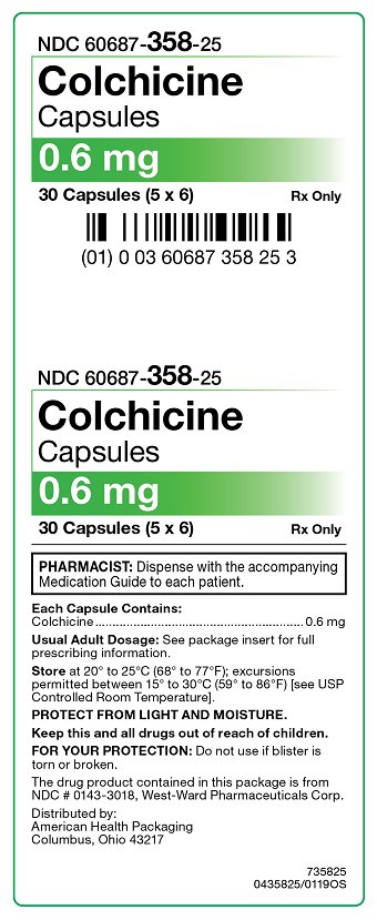 0.6 mg Colchicine Capsules Carton